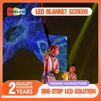 P15/P20/P30 Drone Show Flying LED Mesh Display Screen Pliable LED Magic Carpet Screen Drone Show Hologramme Flying Display