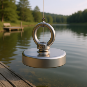 Aimant de pêche en néodyme de terres rares, 700 lb, rond, robuste, pour applications de pêche - Product Image 2