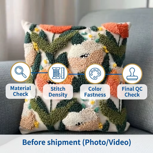 Oreiller personnalisé de luxe avec crochet brodé de fleurs mignonnes Coussin unique coloré de style moderne pour la décoration intérieure ou l'hôtel - Product Image 5