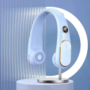Nouveau ventilateur de cou sans fil portable, recharge USB, affichage numérique, silencieux, pour extérieur, mini moteur sans balais, batterie 2400mAh - Product Image 1