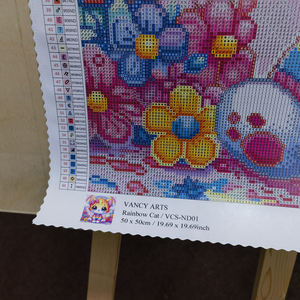 VANCY ARTS Premium RESINA Square Full Fairy Diamonds Paintings Art 61 DMC Rainbow Cat Short Lint Canvas Pinturas personalizadas - Product Image 3