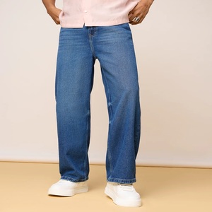 Jeans de Mezclilla Anchos de Estilo Hip Hop, Unisex, con Estampado Metálico, para Hombre y Mujer - Product Image 2