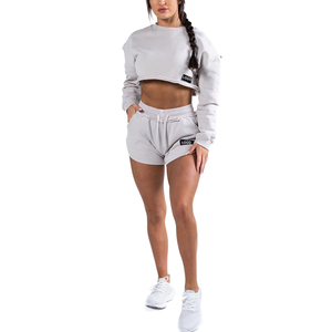 Pantalones cortos de algodón 2022 para mujer, shorts para correr, entrenamiento, gimnasio, Vintage, lavado, personalizados, 100% - Product Image 6