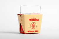 Boîte de papier kraft jetable personnalisable UV avantage feuille spécifications gaufrage impression manipulation anti-graisse sushi nouilles