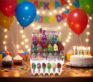 Decoración para Pasteles FW-080, Rectángulo de Plástico, Decoración para Fiestas de Cumpleaños, Diseño Bonito - Product Image 2