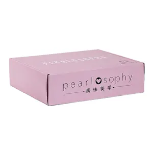 Großhandel individuell bedruckte Versand box Verpackung rosa Geschenk Pappkarton Mailer Box