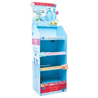 Support de présentation pliable en carton recyclé personnalisé à faible MOQ pour bouteilles d'eau