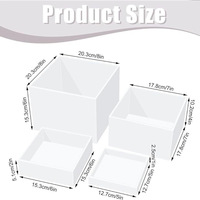 Présentoir acrylique moderne pour gâteau dessert buffet cabine verticale base creuse écologique approvisionnement direct en usine