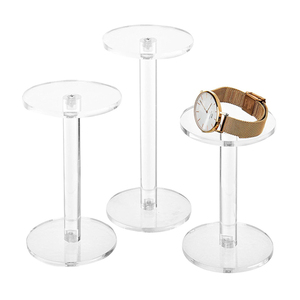 Rak <span class=keywords><strong>Display</strong></span> parfum Riser akrilik multifungsi, dudukan <span class=keywords><strong>Display</strong></span> silinder bulat akrilik perhiasan makanan penutup pabrik transparan - Product Image 2