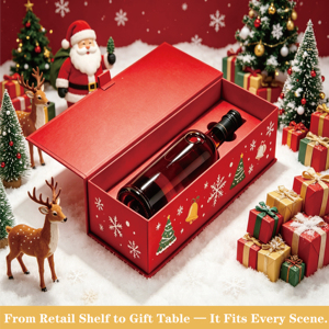 Boîte en forme de livre personnalisée, emballage en papier rigide, boîte cadeau magnétique de luxe, écologique, boîte à boissons, thé, café, vin pour Noël - Product Image 6
