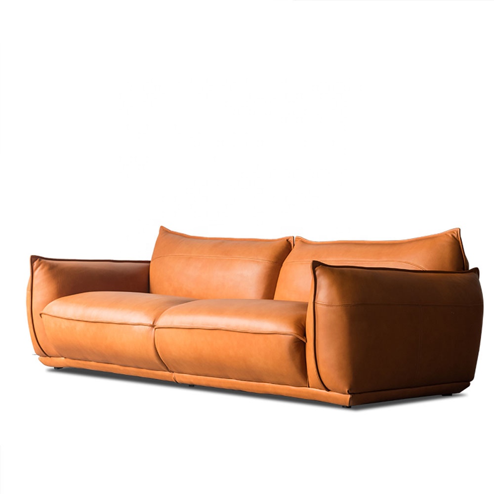 Wholesale Real Genuine Leather 3 Seat Sofa Set Furniture Modern Design Home Luxury Sofa Living Room Sofas