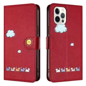 Étui de téléphone à clapet en <span class=keywords><strong>cuir</strong></span> à motif chat anti-chute, fermeture magnétique avec <span class=keywords><strong>coque</strong></span> intérieure antichoc pour <span class=keywords><strong>iPhone</strong></span> 15 Pro - Product Image 5