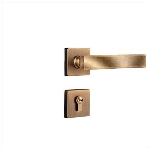 Poignée de porte moderne en alliage de zinc à prix d'usine, serrure intérieure pour portes en bois, système de quincaillerie pour bâtiments commerciaux et condos - Product Image 1