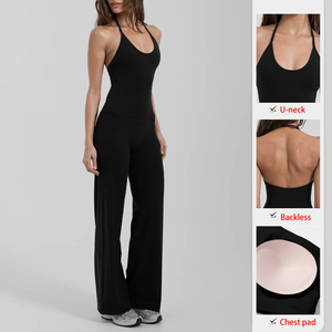 Nuevas llegadas, oferta especial: Conjuntos de yoga elegantes de 2 piezas, sujetador deportivo halter elegante, efecto levantacola, secado rápido, conjunto de gimnasio y fitness. - Product Image 2