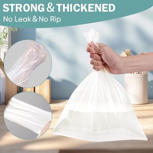 4 Gallon <b>Small</b> <b>White</b> Trash <b>Bags</b>, 100 Count Leakproof Unscented Garbage <b>Bags</b>, Disposable Mini Trash Can Liners for Bathroom - Product Image 4