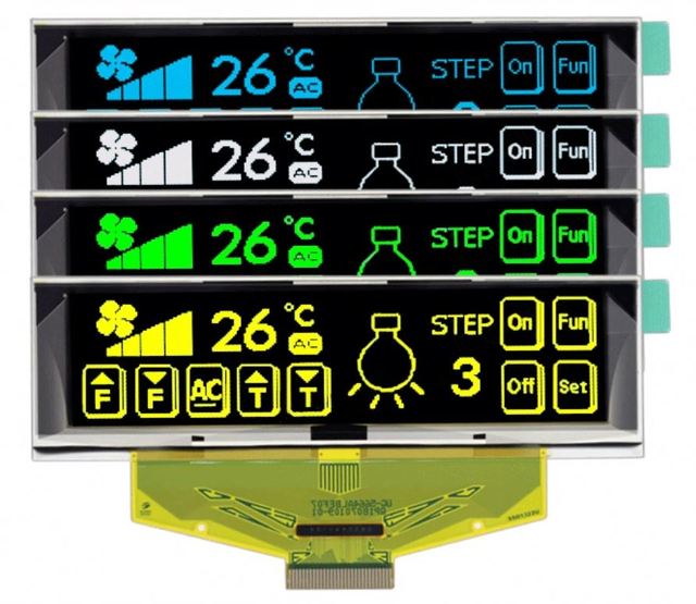 YE 3.12-inch OLED LCD Screen 256*64 Monochrome OLED Display SSD1322 Bare Panel-HD High Brightness Wide Viewing Angle