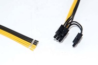 Câble d'alimentation dénudé PCIe 8 broches 6 + 2 broches 30cm GPU PSU Câble pour cartes graphiques pour applications informatiques