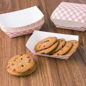Barquette jetable en papier kraft avec revêtement PLA pour la restauration rapide, biscuits, salades, snacks, sushis, impression dorée, estampage, gaufrage - Product Image 3