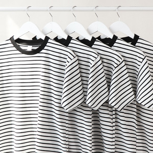 Camiseta de Manga Corta de Algodón 100% Estilo Hip Hop, Color Sólido, Tejido Combinado, Personalizada con Serigrafía, Unisex, Talla Grande, para Hombre - Product Image 2