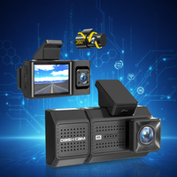Caméra embarquée 4K Ultra HD 3,16 pouces avec WiFi et 3 objectifs, incluant un objectif infrarouge pour vision nocturne sans éclairage, enregistreur de conduite (DVR) et boîte noire pour voiture