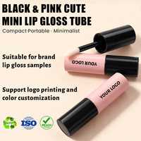Tube cosmétique pour les lèvres de 1 ml, emballage personnalisé avec logo, conteneur pour teinte à lèvres, huile à lèvres, brillant à lèvres, étiquette privée, OEM, ODM, tube à brillant à lèvres vide