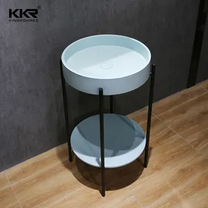 high end quality colorful matte and glossy single sink bathroom vanity cabinet with SS shelf