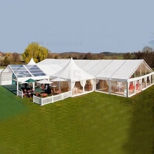 Sang Trọng Nhôm Trong Suốt PVC Ngoài Trời Lều Tùy Chỉnh Kích Thước Lều Đám Cưới Cho Bên Ngoài Đảng Nhà Thờ Lều Marquee - Product Image 1