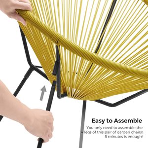 Vente en gros d'ensemble de chaise et de <span class=keywords><strong>table</strong></span> <span class=keywords><strong>Acapulco</strong></span> modernes faits à la main best-seller d'usine en acier résistant aux intempéries - Product Image 4