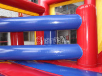 Château Gonflable Modulaire avec Toboggan, Parcours d'Obstacles et Structure de Saut - Combo Amusant pour Enfants