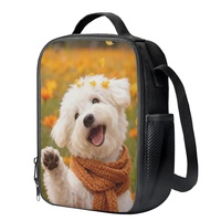 Sac à déjeuner isotherme personnalisé pour enfants sur le thème des animaux de compagnie avec photo, bandoulière réglable, design thermique portable - Cadeau