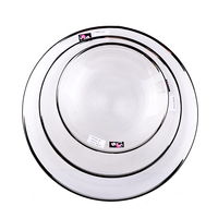 Assiettes de présentation décoratives en verre argenté en gros, 33 cm (13 pouces), assiettes en verre, assiettes de dîner, décoration intérieure pour mariages