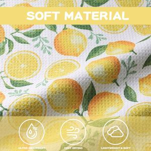Printed Microfiber Kitchen Towels Logo Waffle Weave Quick Dry Absorbent Tea Towels <b>Compressed</b> Pattern - Product Image 2