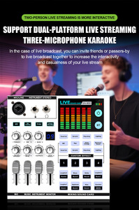Jeu de cartes <span class=keywords><strong>son</strong></span> SN800 Microphone sans fil U68 et microphone GT240 Ensemble de deux microphones - Product Image 5