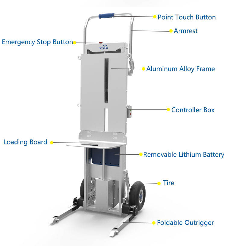 Xsto Scl170a Stair Climber + Lifter 2 In 1 Design Handler Electric