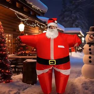 Costume de Père Noël Gonflable Costume de Père Noël Gonflable de Marche Costume de Mascotte de Fête de Vacances pour Adultes Enfants Cosplay - Product Image 2