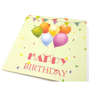 Carte de vœux créative 3D en forme de ballon coloré, faite à la main, pour <span class=keywords><strong>anniversaire</strong></span> et fête des enfants, mignonne, <span class=keywords><strong>joyeux</strong></span> <span class=keywords><strong>anniversaire</strong></span> - Product Image 4