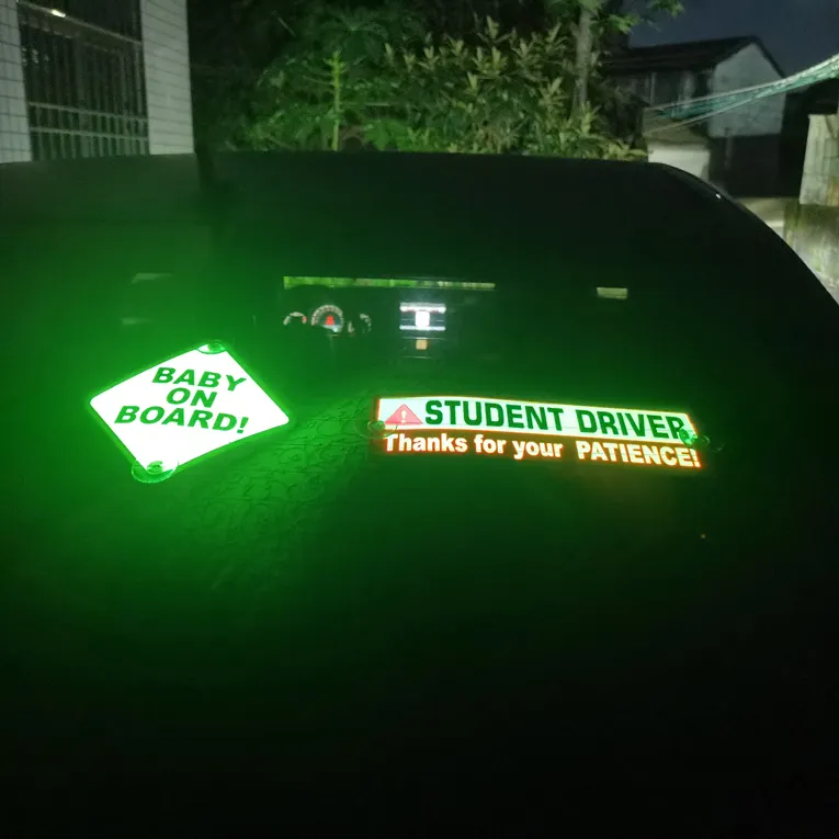 High quality custom equalizer el car sticker el car logo electroluminescent led car sticker