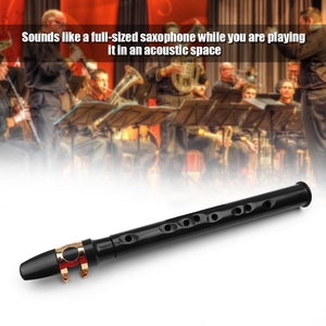 Mini saxophone de poche noir <span class=keywords><strong>Petit</strong></span> sax portable avec sac de transport noir Instrument à vent - Product Image 3