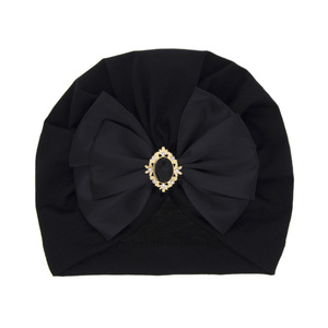 Serre-têtes élastiques en satin avec grand nœud et strass pour bébés filles, design mignon, en polyester - Product Image 5