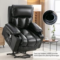 Fauteuil inclinable électrique en cuir pour personnes âgées, fauteuil de massage intelligent à compression, salon