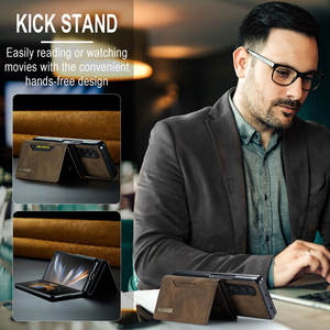 Pour <span class=keywords><strong>Samsung</strong></span> <span class=keywords><strong>Z</strong></span> <span class=keywords><strong>Fold</strong></span> <span class=keywords><strong>3</strong></span> Fold3 Cover <span class=keywords><strong>Coque</strong></span> Original DG. MING M2 Magnétique Pliable Amovible Portefeuille En Cuir Téléphone Cas Antichoc - Product Image 6