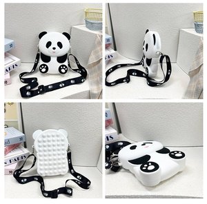 Cute Kids Mini <strong>Panda</strong> Silicone Waterproof Coin Purse Make up Food Storage <strong>Bag</strong> Children Cartoon Crossbody Shoulder <strong>Bag</strong> - Product Image 6