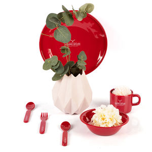 Ensembles de vaisselle en mélamine avec décalcomanie personnalisée entièrement imprimés Technique du gel avec motif végétal pour le dîner ou la salade - Product Image 3