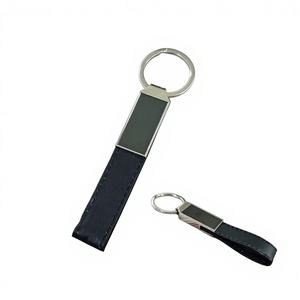 Porte-clés élégant en métal et cuir fait main, style antique, pour hommes et femmes, avec mousqueton, parfait comme cadeau promotionnel, haute qualité - Product Image 1