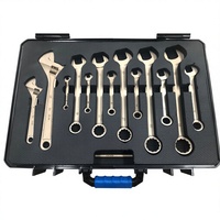 Ensemble d'outils anti-explosion et anti-étincelles en acier au carbone et cuivre béryllium de marque Oak, 28 pièces, clé, pince, marteau, étui rigide, OEM