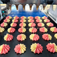 Moxin Automatique PLC Control Soft Vanilla Bean Sugar Cookies Déposant Machine Double Couleur Manuelle Boulangerie Cookie Maker Nouvelle Farine