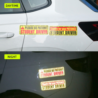 Aimant personnalisé premium autocollant de voiture réfrigérateur aimant signe réfléchissant sécurité nouvel étudiant conducteur voiture aimant signes