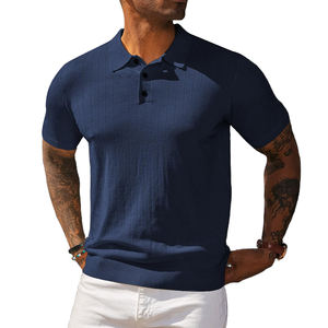 OEM Özel Üretim Erkek Düz Kırışmaz Tüylenmez Kısa Kollu Regular <span class=keywords><strong>Fit</strong></span> Örme Günlük Tişört - Product Image 5