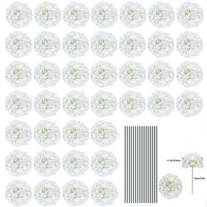 Gerçekçi ipek ortanca kafaları yapay çiçekler ile ev bebek duş düğün ve şükran süslemeleri için kaynaklanıyor - Product Image 1