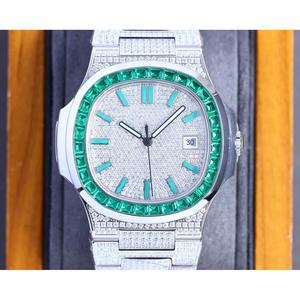 Montre automatique multifonction de luxe pour hommes et femmes, design de marque de luxe, cadran serti de diamants, date et chronométrage - Product Image 1